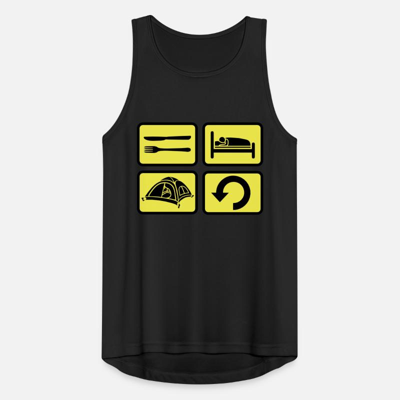 Repeat wilderness camping daily Men's Breathable Tank Top