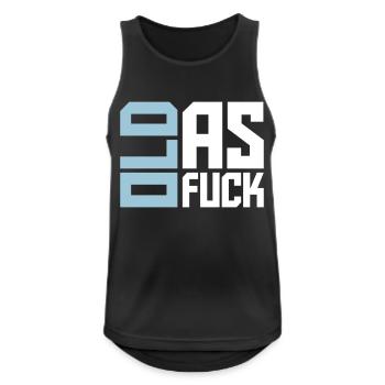 old AF Text Logo - Männer Tank Top atmungsaktiv - Schwarz - Vorne - Nick (188cm)