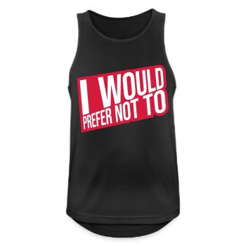 I prefer not to - Men's Breathable Tank Top - black - Front - Nick (188cm)