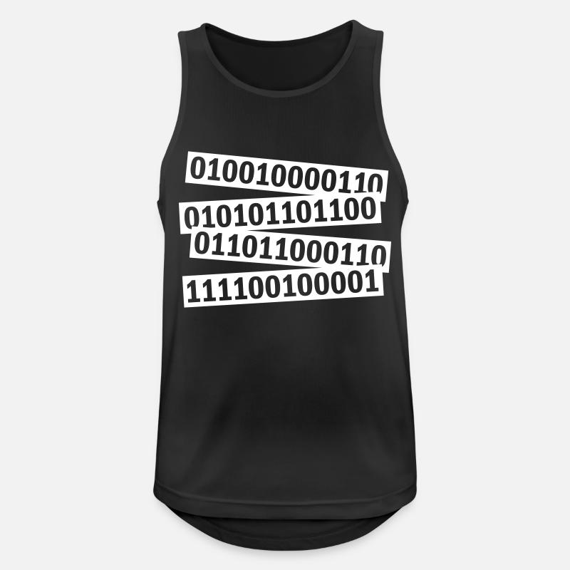Binär Code Programm Sprache - Männer Tank Top atmungsaktiv - Schwarz