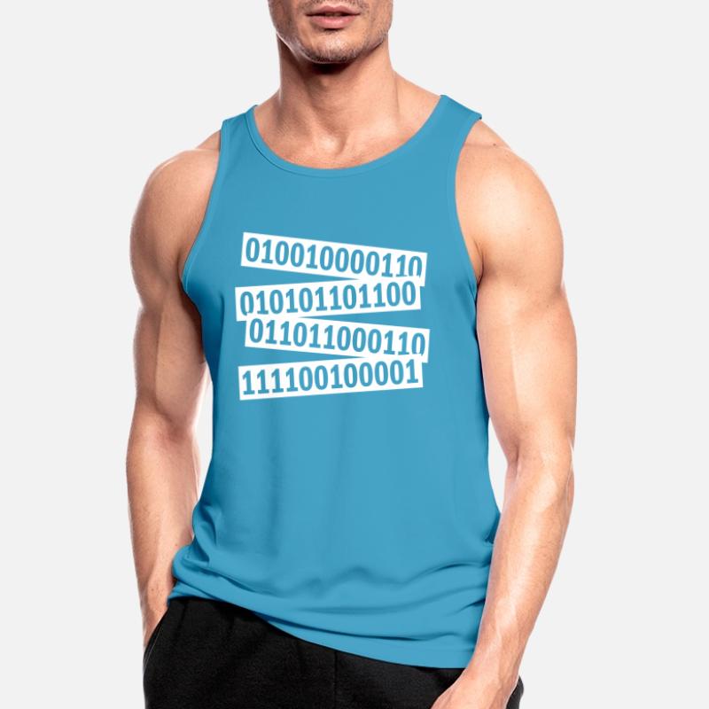 Binary Code Program Language Men's Breathable Tank Top