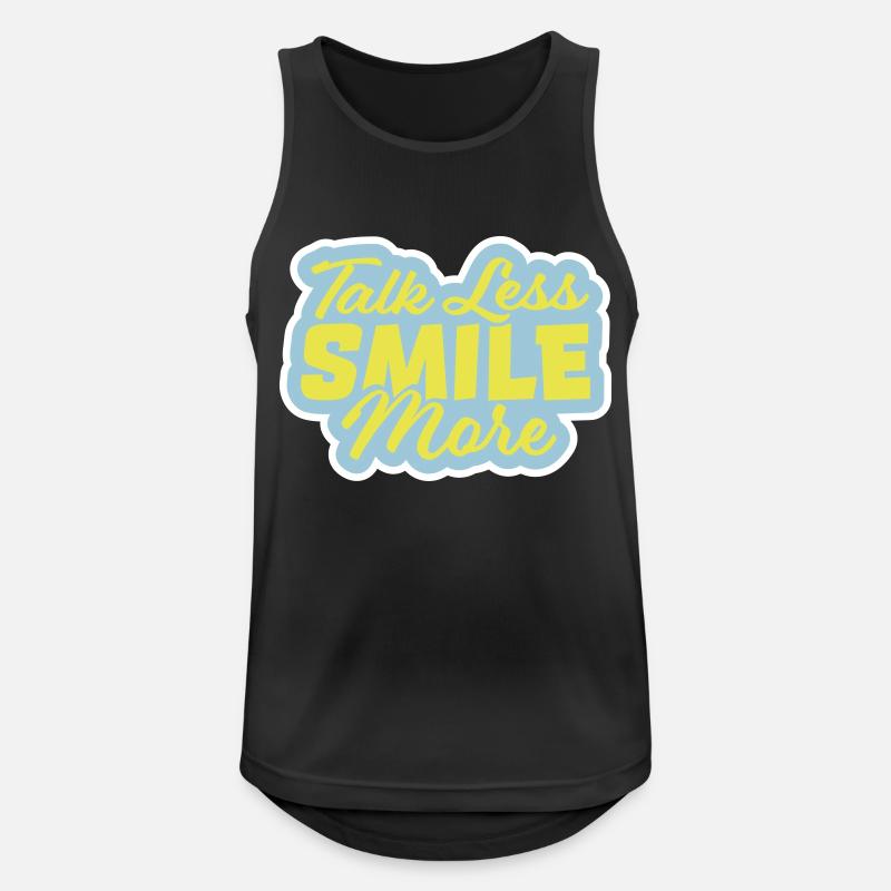talk less smile more - Men's Breathable Tank Top - black