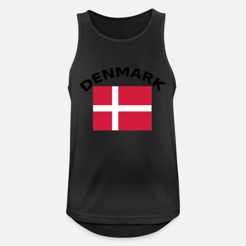 Denmark, Denmark, flag, flag - Men's Breathable Tank Top - black