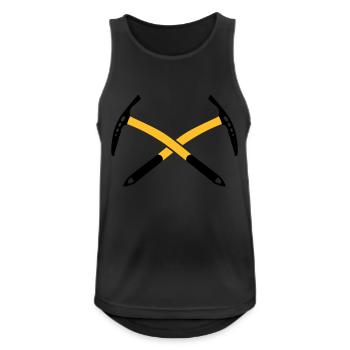 Bergsteiger - Männer Tank Top atmungsaktiv - Schwarz - Vorne - Nick (188cm)