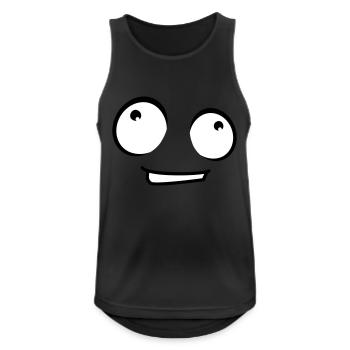 Giggling Comic Cartoon Face Naughty Smile - Débardeur respirant Homme - noir - Devant - Nick (188cm)
