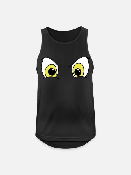 auge - Männer Tank Top atmungsaktiv - Schwarz