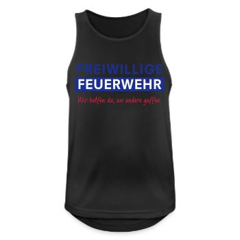 Freiwillige Feuerwehr - Männer Tank Top atmungsaktiv - Schwarz - Vorne - Nick (188cm)