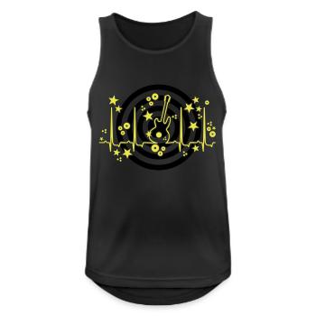 pop beat (2c) - Men's Breathable Tank Top - black - Front - Nick (188cm)