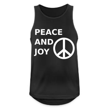 Friede und Freude - Männer Tank Top atmungsaktiv - Schwarz - Vorne - Nick (188cm)