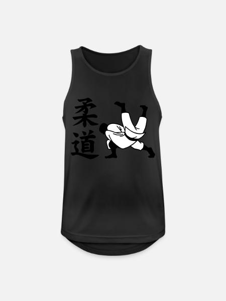 judo - Männer Tank Top atmungsaktiv - Schwarz