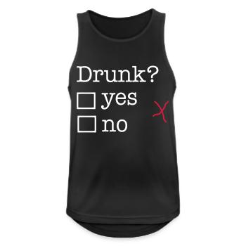 drunk - Men's Breathable Tank Top - black - Front - Nick (188cm)