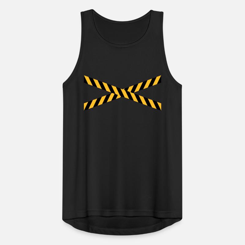 Line design caution tape Men's Breathable Tank Top