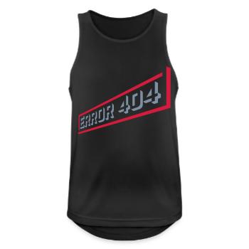 Error 404 Netzwerk verloren - Männer Tank Top atmungsaktiv - Schwarz - Vorne - Nick (188cm)