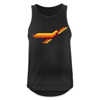 stripe - Männer Tank Top atmungsaktiv - Schwarz - Vorne - Nick (188cm)