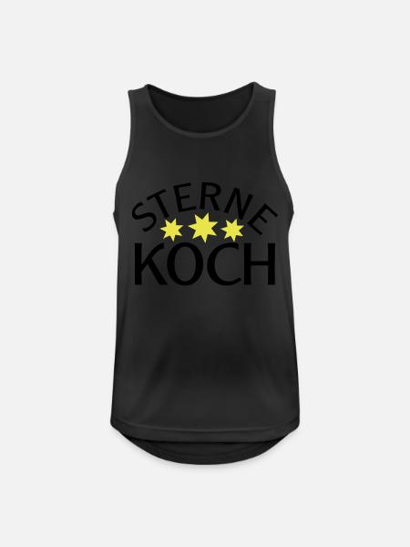 Sternekoch - Männer Tank Top atmungsaktiv - Schwarz