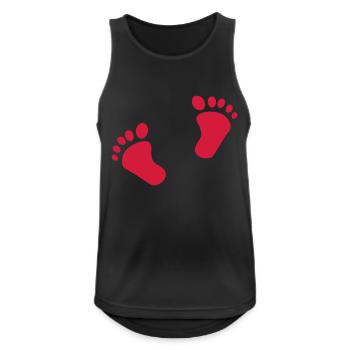 Baby pieds - Débardeur respirant Homme - noir - Devant - Nick (188cm)