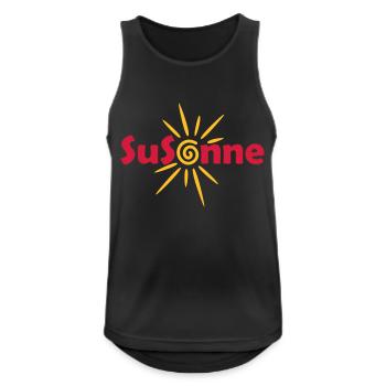 SuSonne - Débardeur respirant Homme - noir - Devant - Nick (188cm)