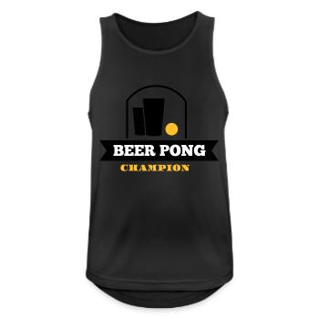 beer pong champion - Männer Tank Top atmungsaktiv - Schwarz - Vorne - Nick (188cm)