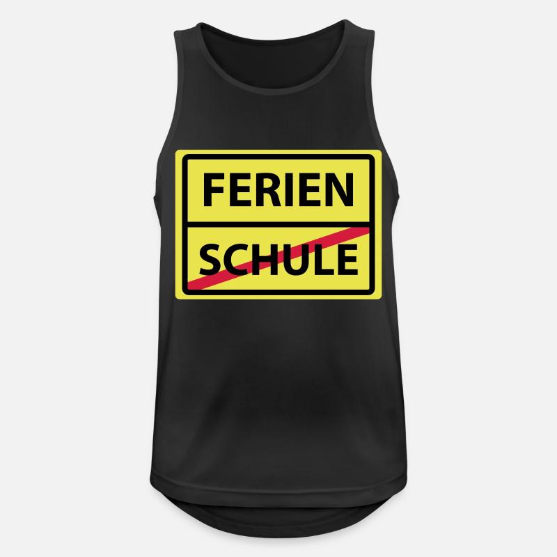 schule ferien - Männer Tank Top atmungsaktiv - Schwarz