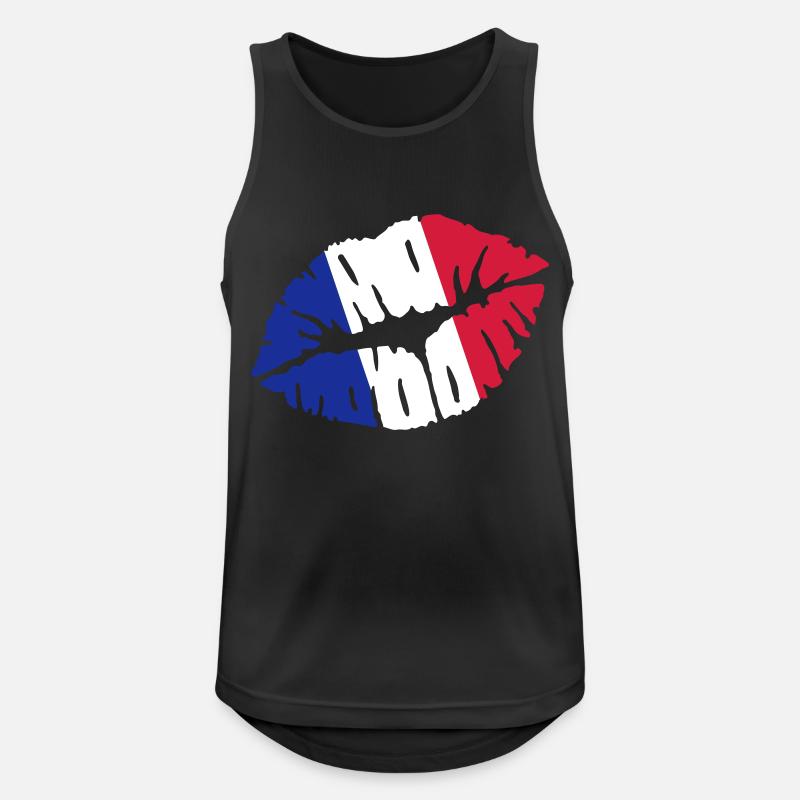 France - Men's Breathable Tank Top - black