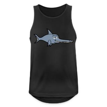 Sawfish hai dents de scie drôles - Débardeur respirant Homme - noir - Devant - Nick (188cm)