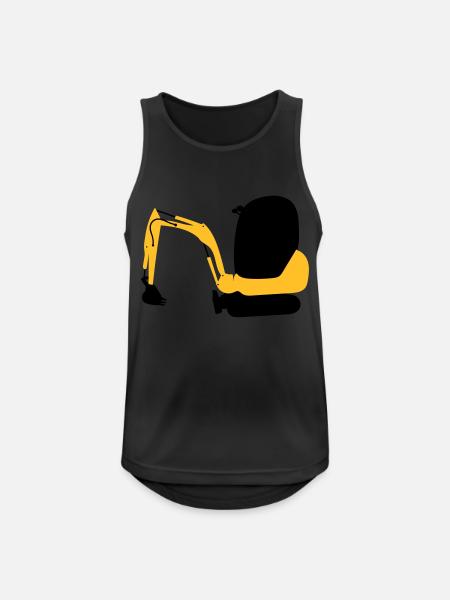 Bagger - Männer Tank Top atmungsaktiv - Schwarz
