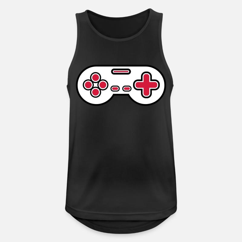 Alter Controller Retro Gamer - Männer Tank Top atmungsaktiv - Schwarz