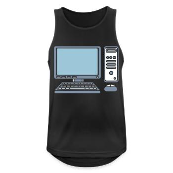 Keyboard Mouse Screen Computer - Men's Breathable Tank Top - black - Front - Nick (188cm)