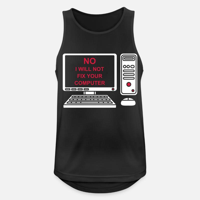 not fix your computer - Men's Breathable Tank Top - black