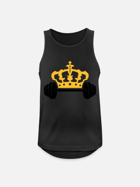 Krone Dumbbell Logo Design - Men's Breathable Tank Top - black