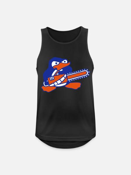 Chainsaw Penguin Nasty Angry Saw - Men's Breathable Tank Top - black