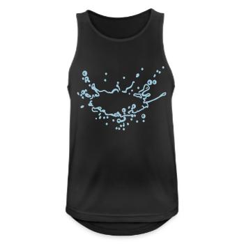 Water splashing / Wasserspritzer (1c) - Men's Breathable Tank Top - black - Front - Nick (188cm)