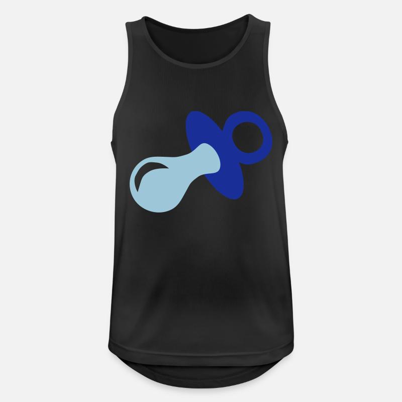 Baby – Schnuller - Männer Tank Top atmungsaktiv - Schwarz