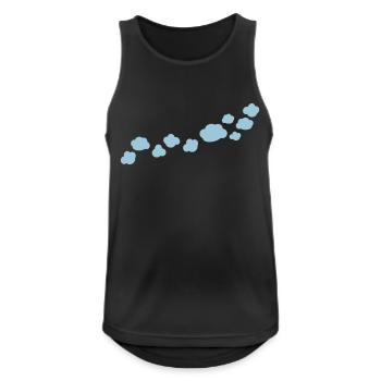 Woken Linie - Männer Tank Top atmungsaktiv - Schwarz - Vorne - Nick (188cm)