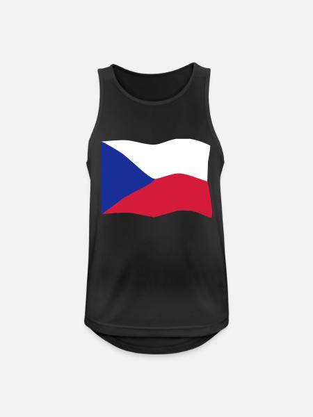Czech Republic flag - Men's Breathable Tank Top - black