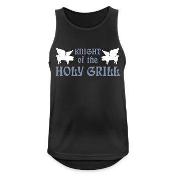 Knight of the holy grill (Txt, 2c) - Men's Breathable Tank Top - black - Front - Nick (188cm)