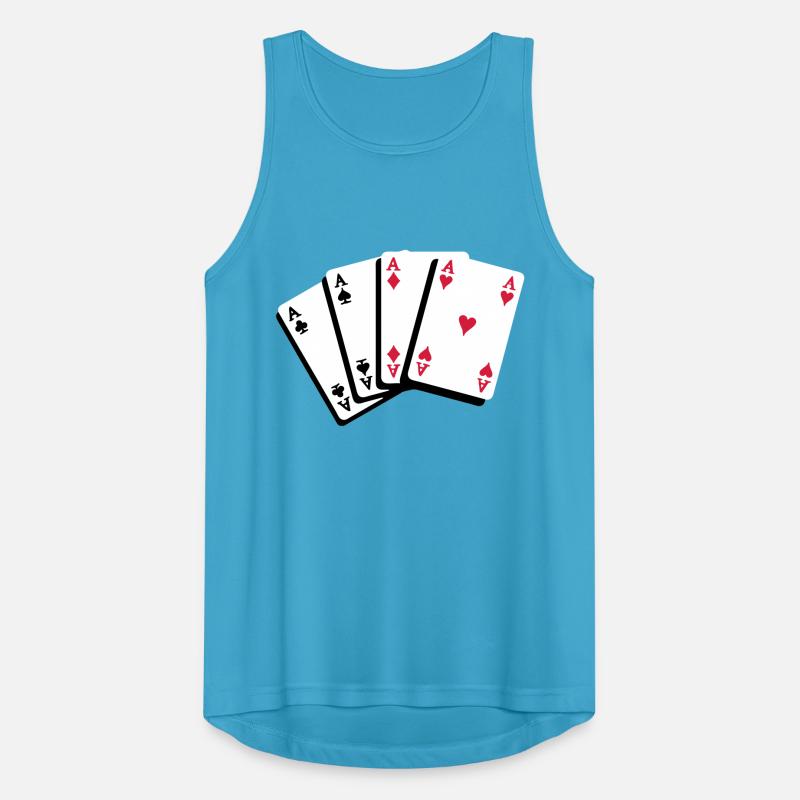 Poker Kartenfächer Asse Männer Tank Top atmungsaktiv
