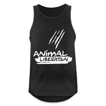 animalliberation01o_225x225 - Men's Breathable Tank Top - black - Front - Nick (188cm)