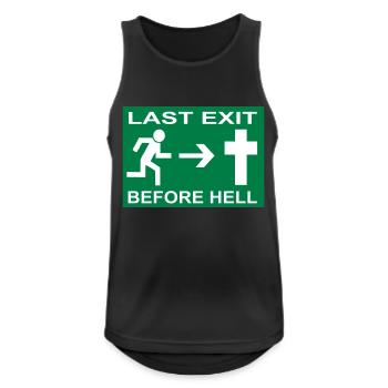 Last Exit ... - Men's Breathable Tank Top - black - Front - Nick (188cm)