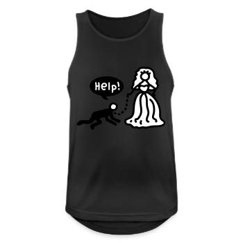 Married - help - Men's Breathable Tank Top - black - Front - Nick (188cm)