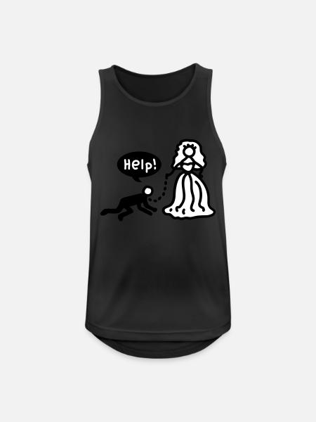 Married - help - Men's Breathable Tank Top - black