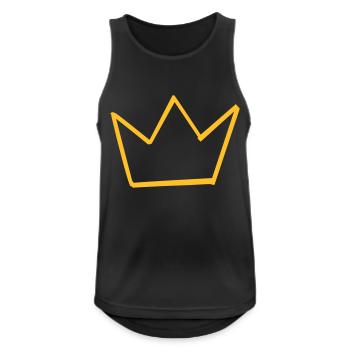 Crown Krone couronne diadème corona - Débardeur respirant Homme - noir - Devant - Nick (188cm)