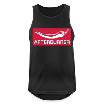 Afterburner - Chili brûle deux fois - Débardeur respirant Homme - noir - Devant - Nick (188cm)
