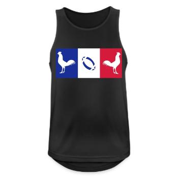 supporters de la France - Débardeur respirant Homme - noir - Devant - Nick (188cm)