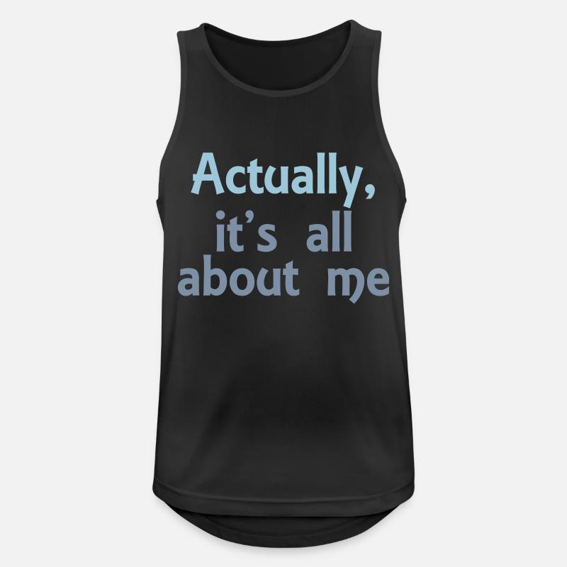 its all about me - Männer Tank Top atmungsaktiv - Schwarz