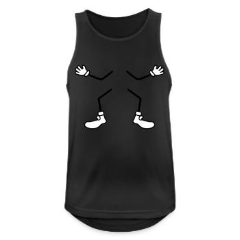 beine arme haende fuesse schuhe handschuhe comic c - Männer Tank Top atmungsaktiv - Schwarz - Vorne - Nick (188cm)