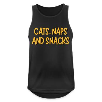 SIESTES ET COLLATIONS POUR CHATS - Débardeur respirant Homme - noir - Devant - Nick (188cm)