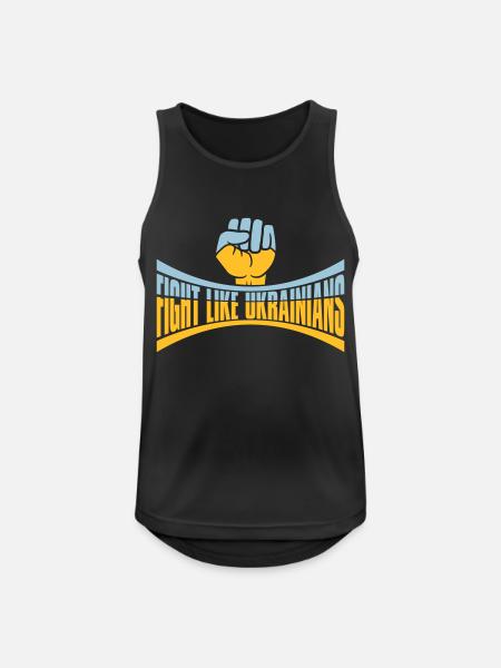 fight like ukrainians quote - Men's Breathable Tank Top - black
