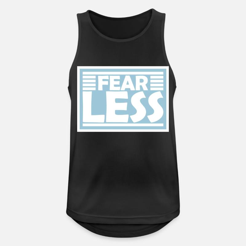 fearless Text Zitat Design - Männer Tank Top atmungsaktiv - Schwarz