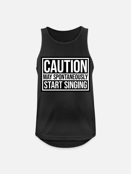 may spontaneously start singing - Men's Breathable Tank Top - black